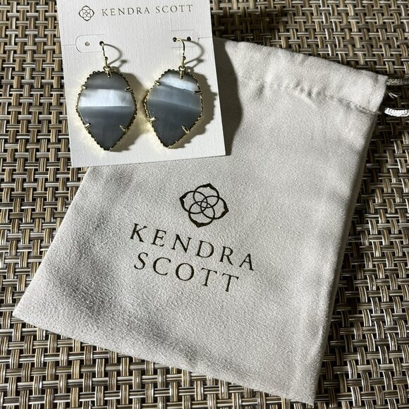 KENDRA SCOTT Retired Corley Drop Earrings in Slate - Picture 5 of 7